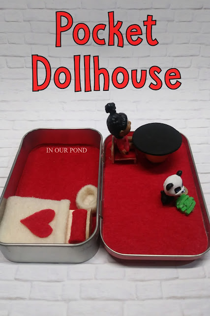 How to Make a Dollhouse in an Altoid Tin from In Our Pond  #miniatures #diy  #crafts  #dollhouse  #cabbagepatchdoll  #roadtrip  #travel  #busybags  #altoidtin  #airplane