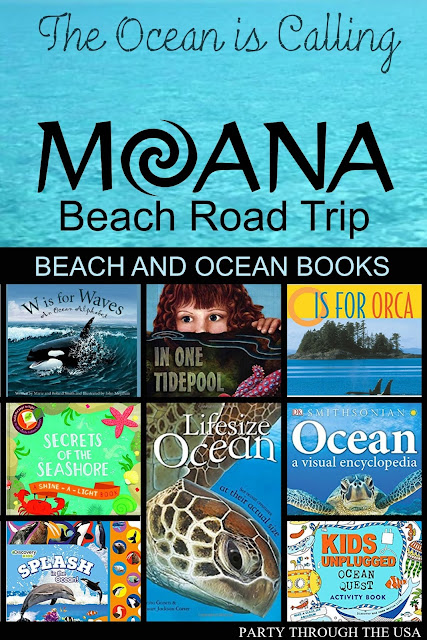 How to Plan a Moana Themed Road Trip // Party Through the USA // family road trips // party food // costumes // themed car activities // beach fun // beach party for kids