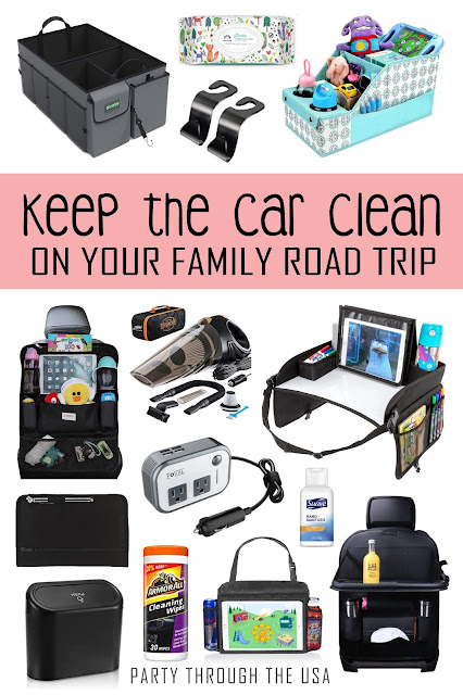 Using a checklist to help keep the car cleaner on a road trip.  Put the kids to work by making them earn their special treats and surprise toys.  Free printable list with pictures for pre-readers.