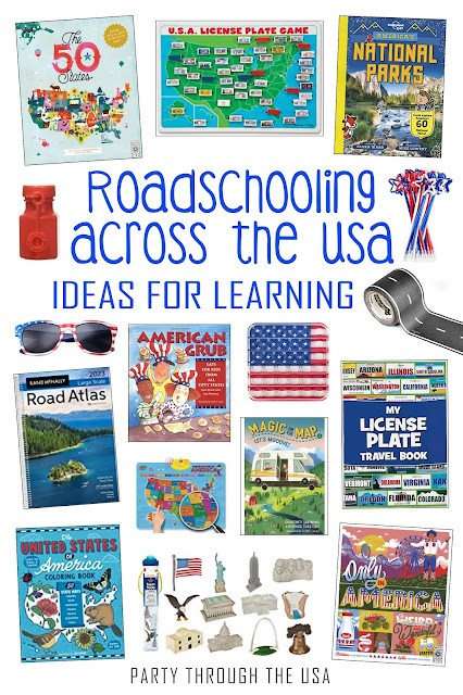 US Geography books and resources for learning while you travel.