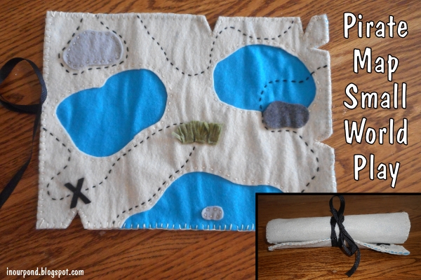 Felt Pirate Map from In Our Pond
